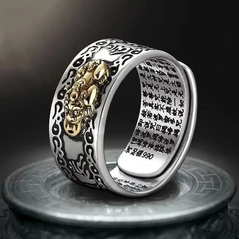 Bague feng Shui Pixiu Mantra