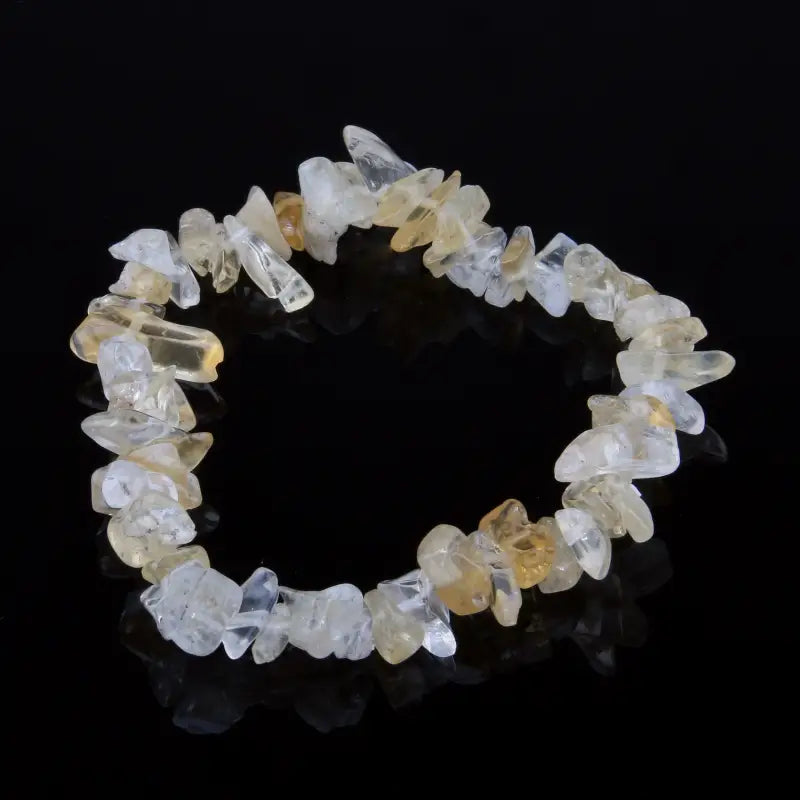 Bracelet 7 chakras vraies pierres - Citrine / 19cm