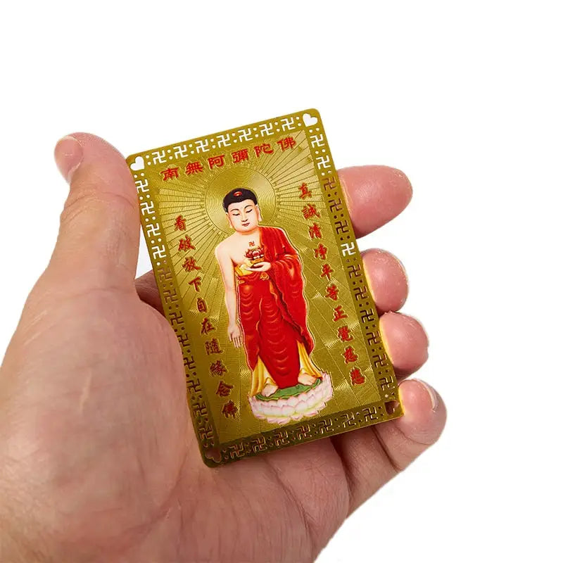 Collection cartes en cuivre Thangka Or